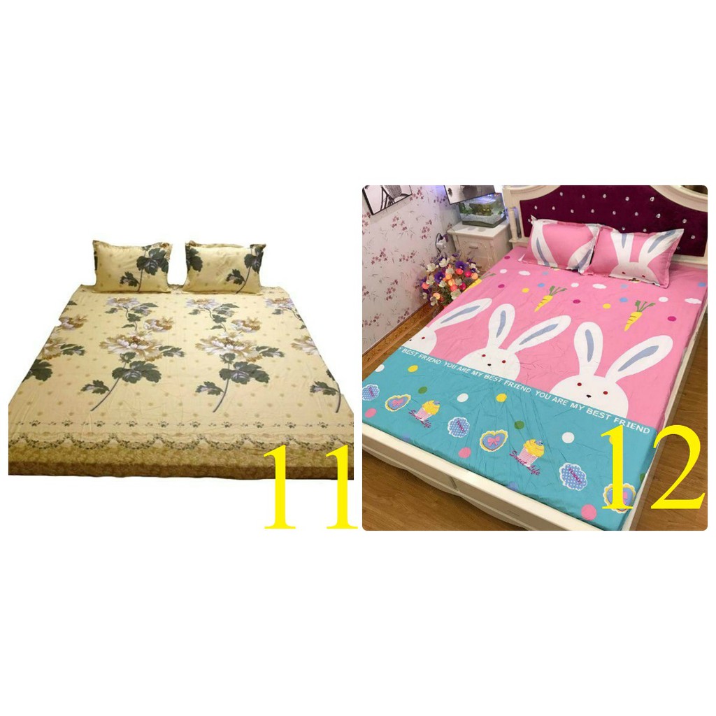 Set ga chun+ 2 vỏ gối + vỏ ôm