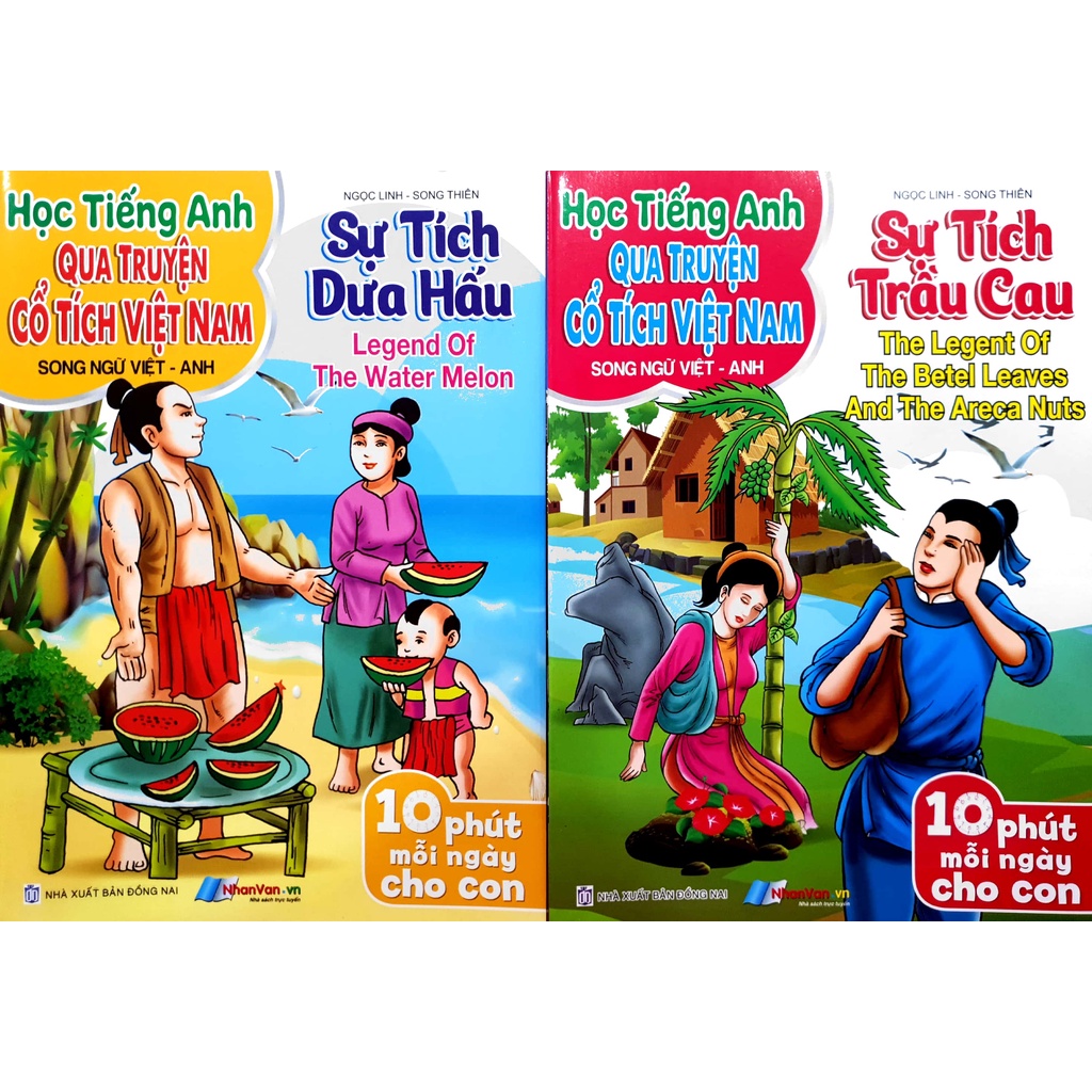 Sách - Combo 12 quyển Học Tiếng Anh Qua Truyện Cổ Tích Việt Nam (Song Ngữ Việt - Anh)