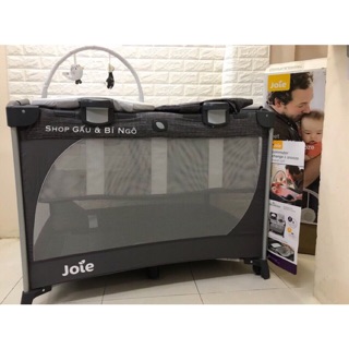 🔥 Giường cũi cao cấp Joie Commuter Changer & Snooze Linen Gray