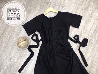 Bigsize Đầm nhấn eo kết cườm D355