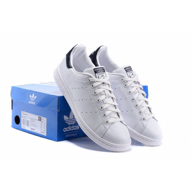 [Hàng đẹp] Giày Thể Thao Sneaker Stan Smith trắng gót đen - Freeship từ 150k