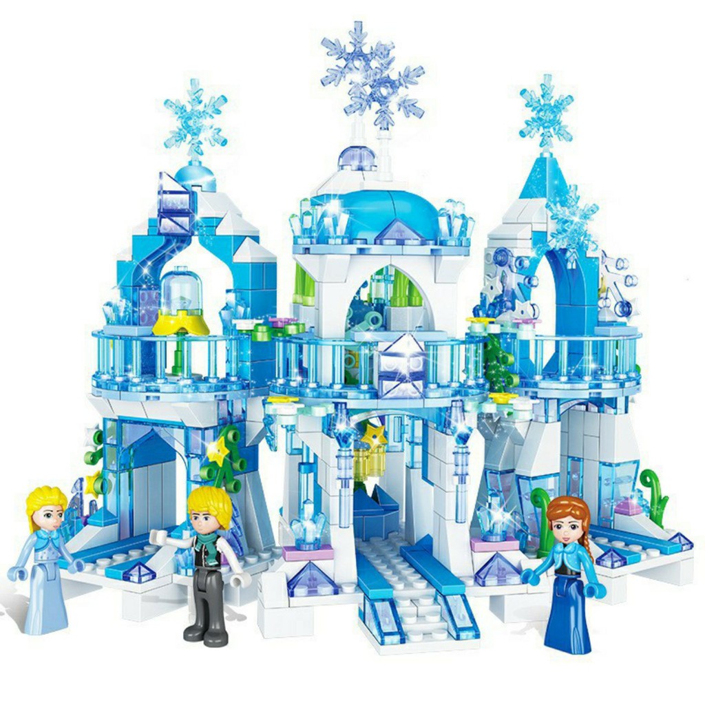 Lego xếp hình công chúa Elsa cung điện Frozen-Lắp ghép lâu đài nữ hoàng băng giá QL2217 -463 Khối