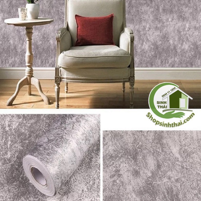 Cuộn giấy dán tường decal giả xi măng bê tông màu xám khổ 45cm - chọn kích thước