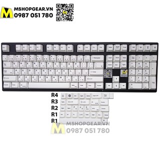 Keycap Minimalist song ngữ Anh – Nhật thick pbt dye-sub cherry profile 135 keys cân nhiều layout