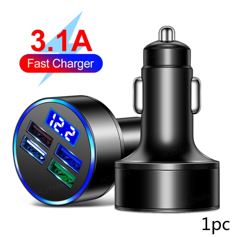 Tẩu Sạc 4 Cổng USB 12V Chuyên Dụng Cho Xe Hơi Xe Tải