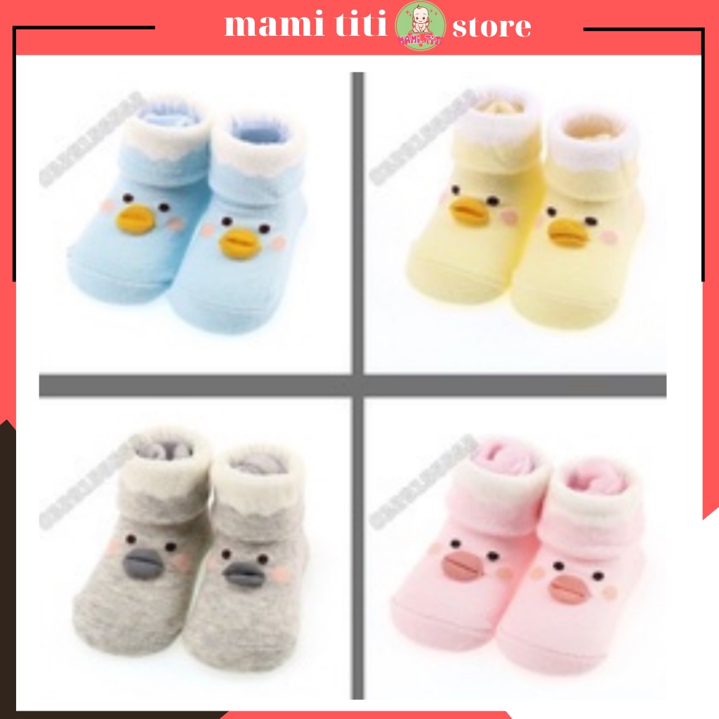 Tất hình thú cho bé, tất dài hình vịt 100% cotton mềm mại bảo vệ làn da bé