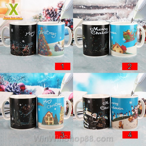 Ly đổi màu giáng sinh merry christmas, Cốc đổi màu phong cách Noel Giáng Sinh - Muasamhot1208