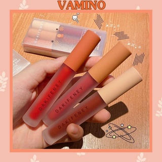 Set 3 cây son kem lì Vamino lâu trôi nhiều màu Hero Orange nội địa Trung SS13