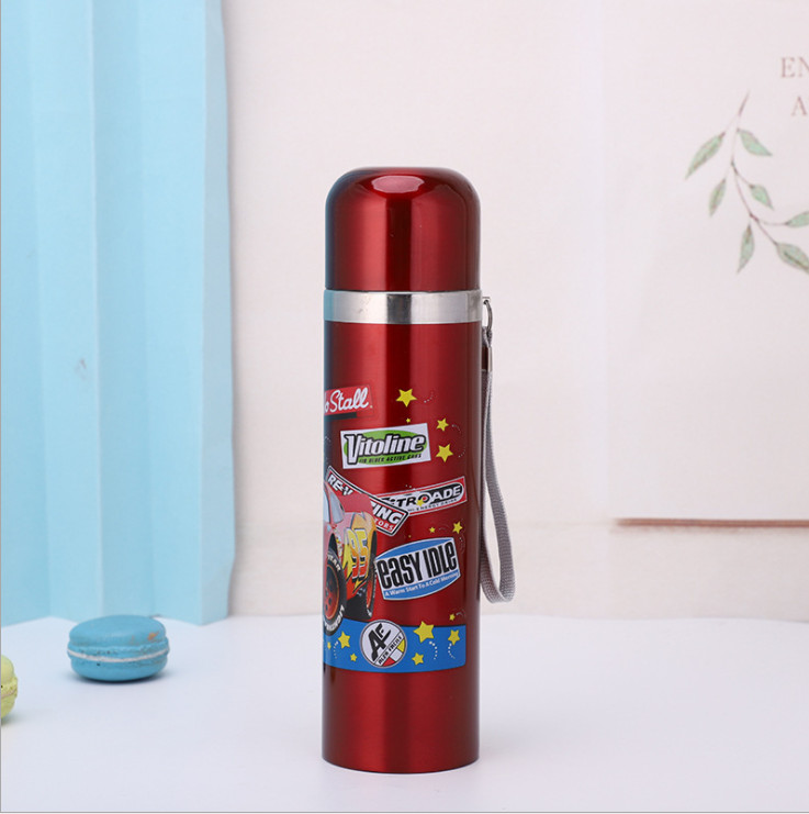 Bình Giữ Nhiệt 500ml In Hình Nhân Vật Hoạt Hình Mickey Doremon Cars Elsa