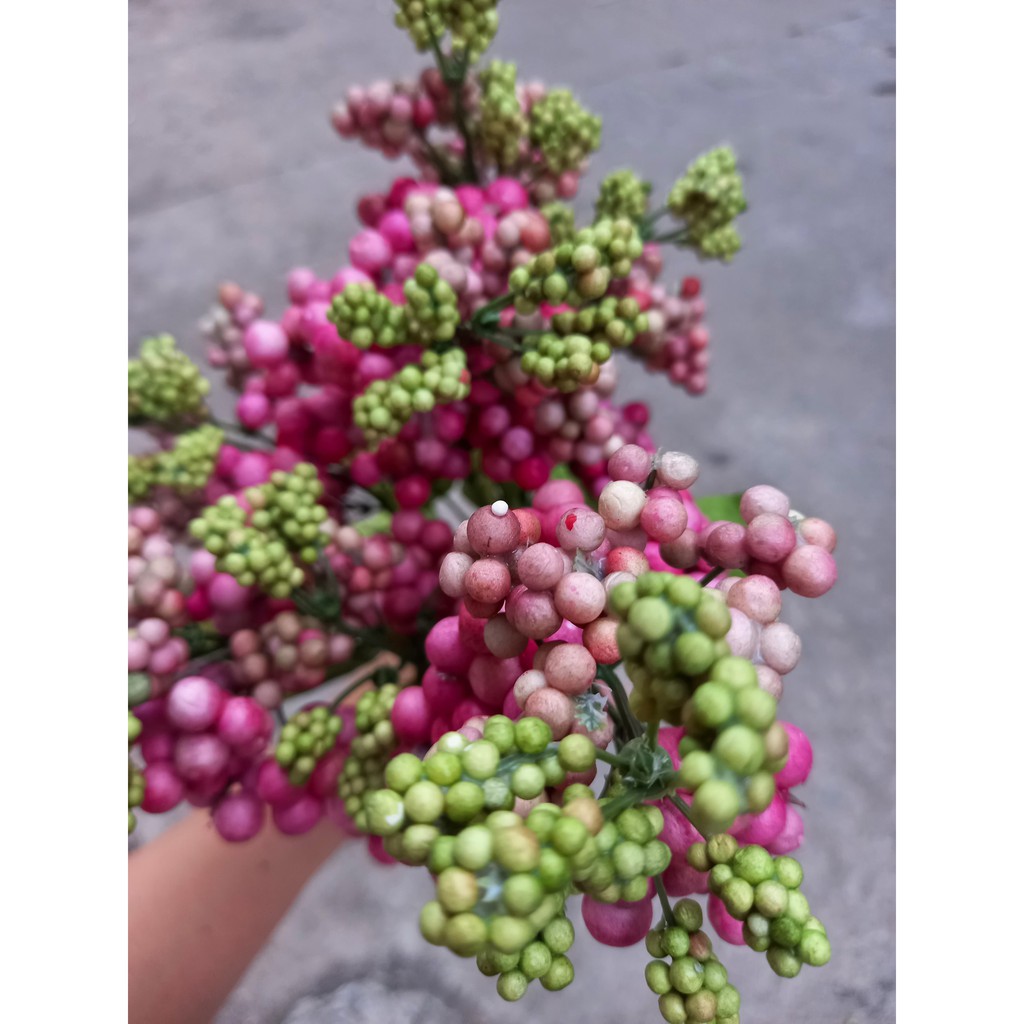 1 Bụi kim ngân lượng giả 7 nhánh - Hoa giả - Hương Flower