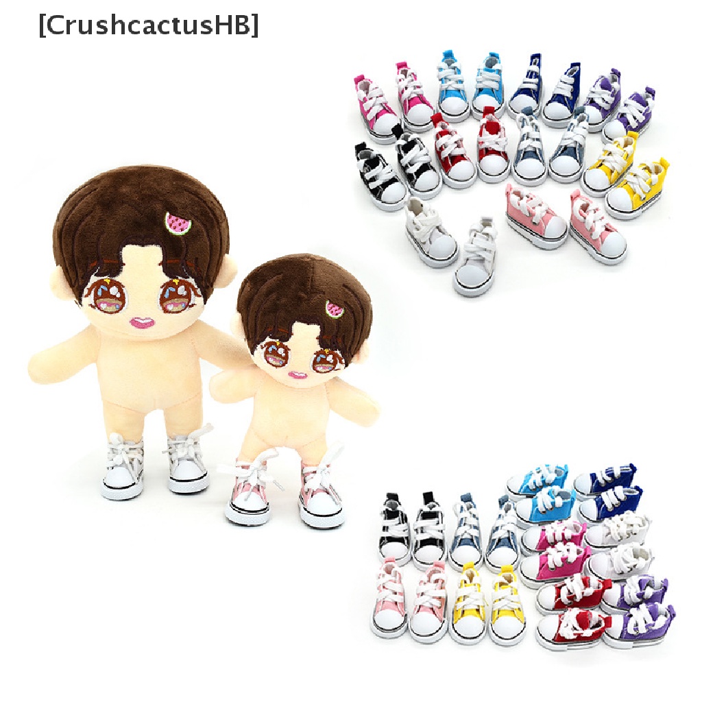 [CrushcactusHB] 1/6 Bjd Doll Shoes 5cm Canvas Shoes Sneakers Doll Mini Denim Shoes DIY Girl Toys Hot Sell
