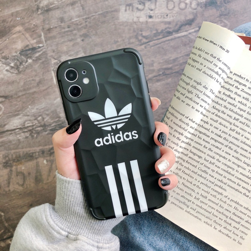 Ốp điện thoại mềm chống sốc in logo Adidas thích hợp cho iPhone 13 12 Pro Max XR Xs Max SE2 7 8 Plus 11 PRO MAX
