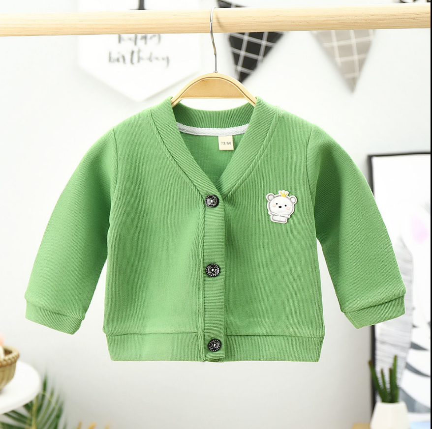 Áo Khoác Cardigan Dệt Kim Thời Trang Mùa Thu Cho Bé