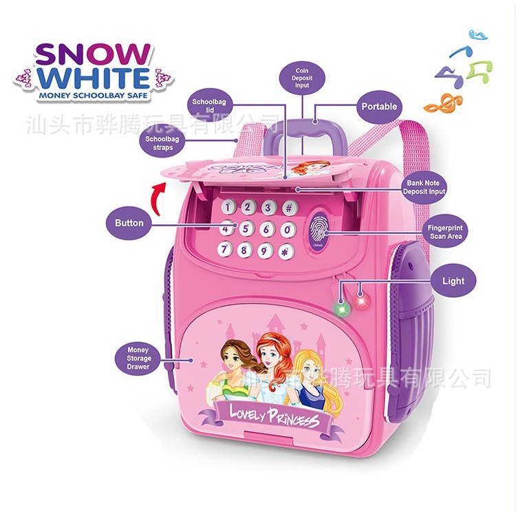 Két sắt vân tay hình balo tiết kiệm tiền - Siêu dễ thương - Quà tặng cho bé