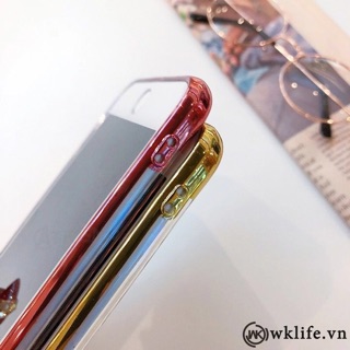 Ốp iphone 6,6s vâng kim cương viềng xi vàng
