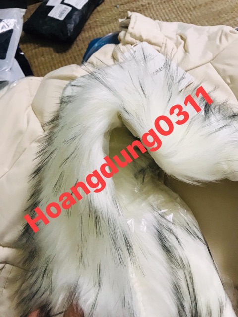 Áo khoác phao nữ cổ lông trơn | BigBuy360 - bigbuy360.vn