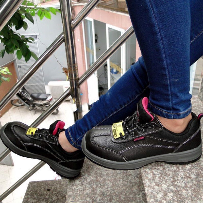 Giày bảo hộ lao động nữ Jogger Bestgirl da bò chống đinh, chống trượt, thoáng khí, thời trang Giày bảo hộ nữ - THINKSAFE