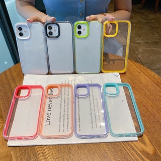 Ốp điện thoại trong suốt màu kẹo 3 trong 1 thích hợp cho iPhone 6 6S Plus 7 8 Plus 12 Mini 13 Mini