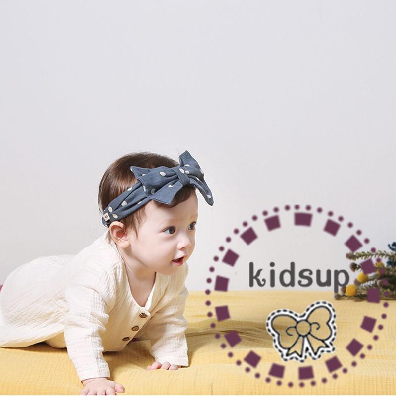 Khăn quấn đầu thắt nơ xinh xắn cho bé gái