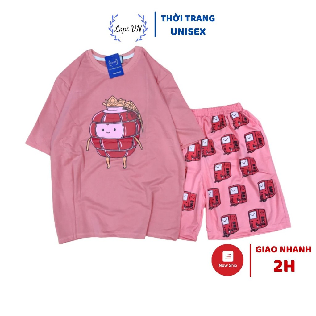 [FREESHIP] Set Bộ Cartoon In hình 3D BMO cực xinh Lapi VN -chất liệu vải thun cotton co dãn 4 chiều,mịn,  freesize <70kg | BigBuy360 - bigbuy360.vn