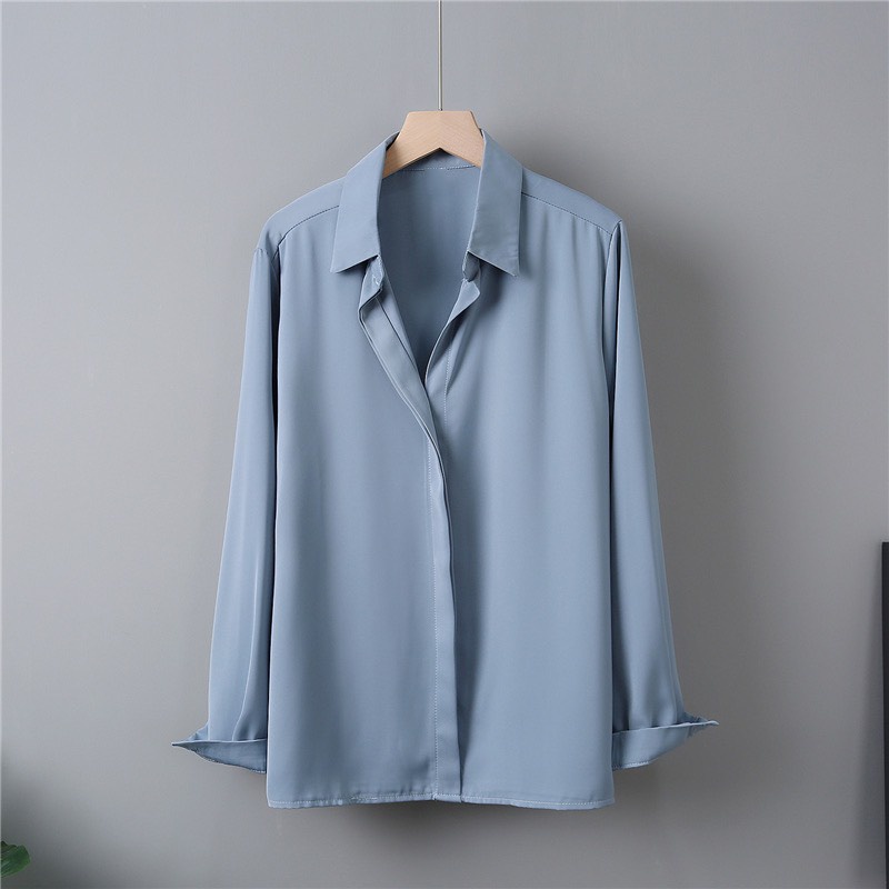 BIGSIZE NỮ áo sơ mi nữ công sở kiểu Hàn Quốc dáng suông tay dài AKBS022 - Dành cho nữ từ 55-95kg