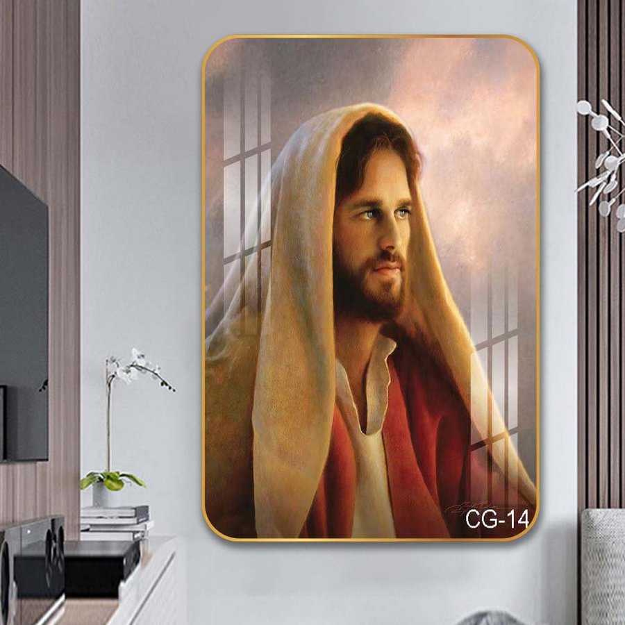 Tranh chúa giêsu tráng gương treo tường cao cấp Lala decor phòng ngủ kích thước 40x60cm