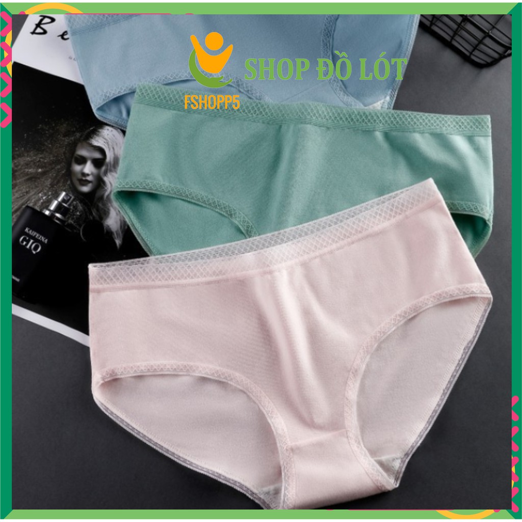[Mã WASTDEP giảm 5K đơn bất kì] Quần lót nữ cotton cạp lưới, Quần chip nữ kháng khuẩn FSHOPP5