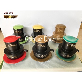 Bộ phin cà phê - Gốm sứ Bát Tràng