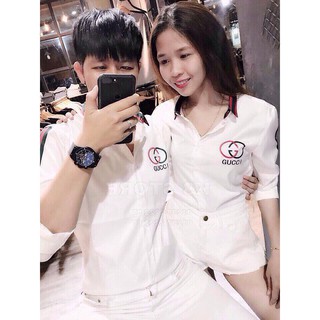 Áo sơ mi cặp nam nữ