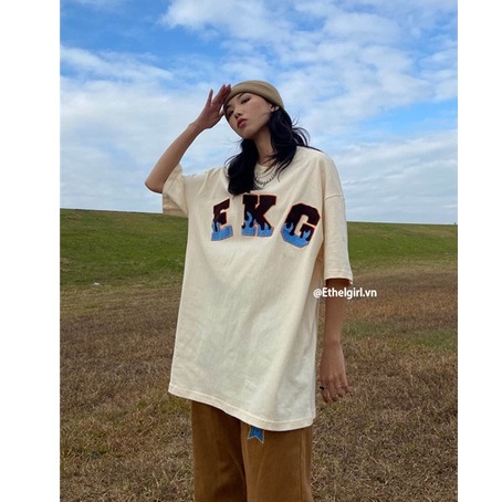 Áo Thun Tay Ngắn Cổ Tròn Dáng Rộng In Họa Tiết Thời Trang Cho Nữ