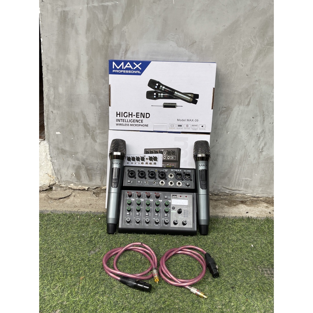 Combo Hát karaoke mixer g7 và mic max 39 hỗ trợ kết nối siêu đa năng giúp giọng ca hay hơn trên mọi thiết bị