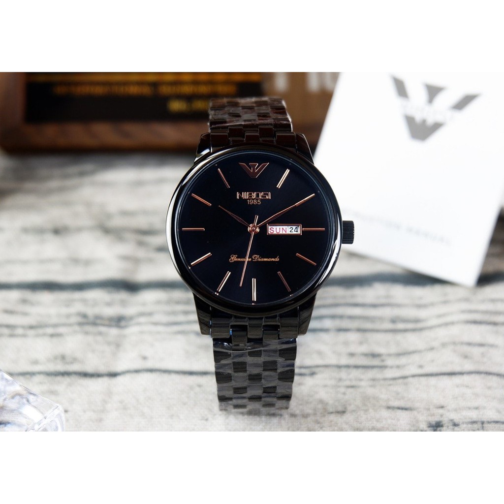 [ Freeship_ Video + Hình thật ] ĐỒNG HỒ NAM NIBOSI 1985 DÂY THÉP CHÍNH HÃNG | BigBuy360 - bigbuy360.vn