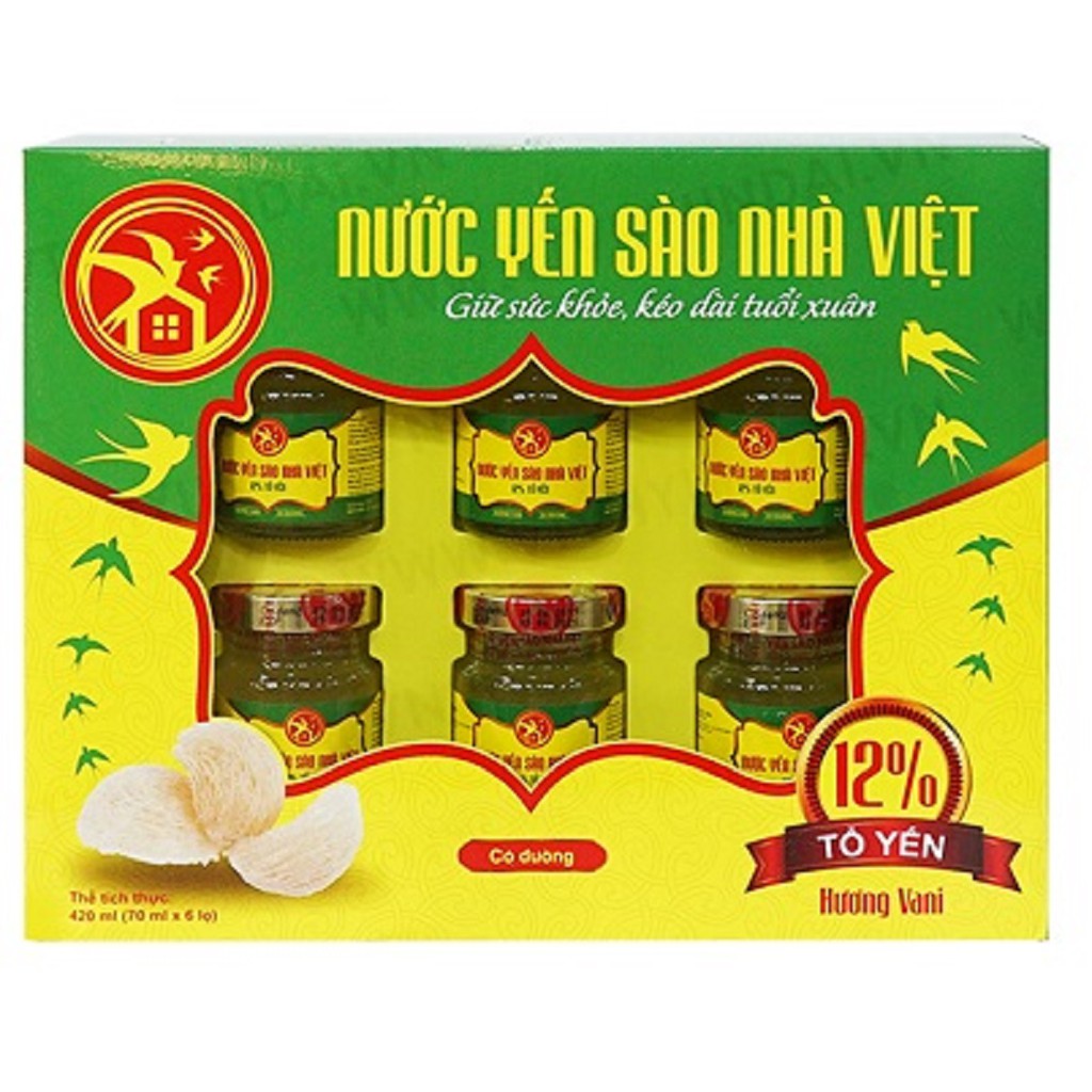 COMBO 2 HỘP YẾN SÀO CÓ ĐƯỜNG NHÀ VIỆT 12% TỔ YẾN CAO CẤP