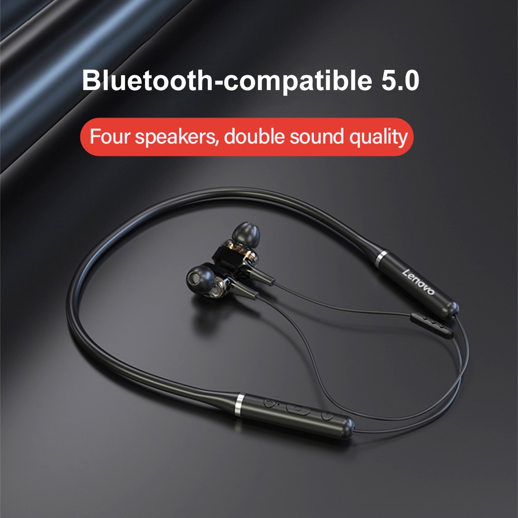 Tai nghe LENOVO XE66 Bluetooth 5.0 chống ồn có dây đeo cổ âm thanh nổi