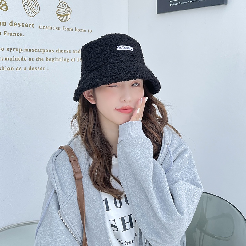 Mũ bucket lông cừu phong cách Hàn Quốc hot hit mềm mại