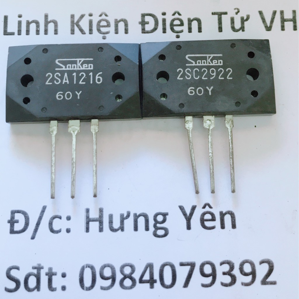 Cặp Saken 2SA1216 2SC2922 A1216 C2922 dòng 17A 180V transistor chính hãng