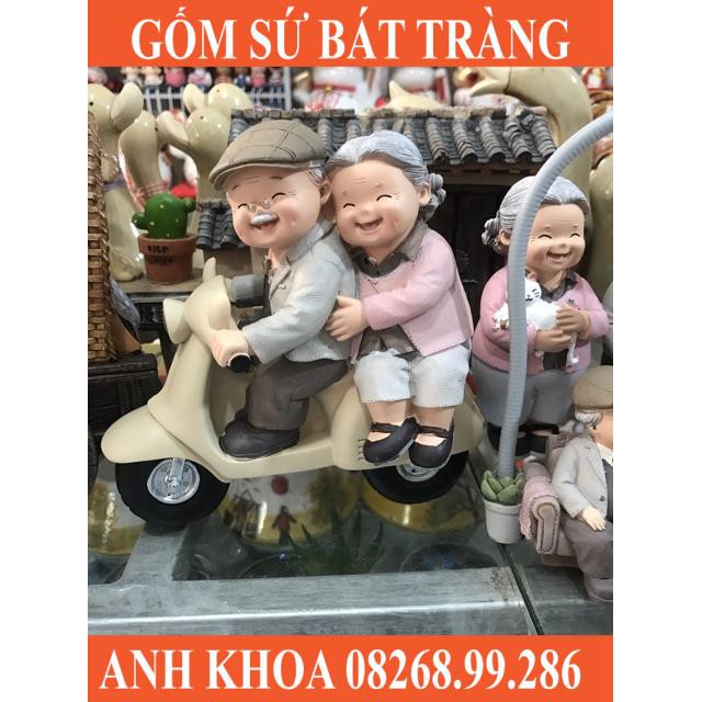 Tượng trang trí ông bà anh mới - Gốm sứ Bát Tràng Anh Khoa