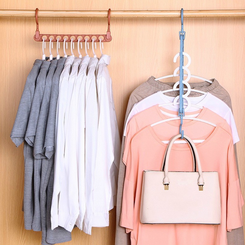 Móc Nhựa Phơi Quần Áo 9 Lỗ Đa Năng Tiện Dụng