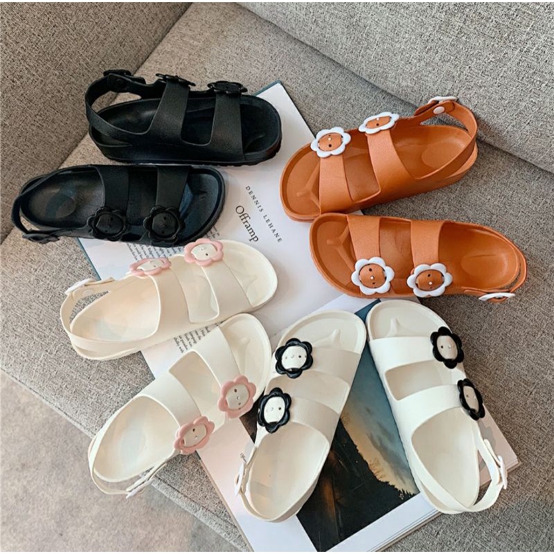 Giày Sandal Nhựa Ullzang Dễ Thương Mang Đi Học, Đi Chơi