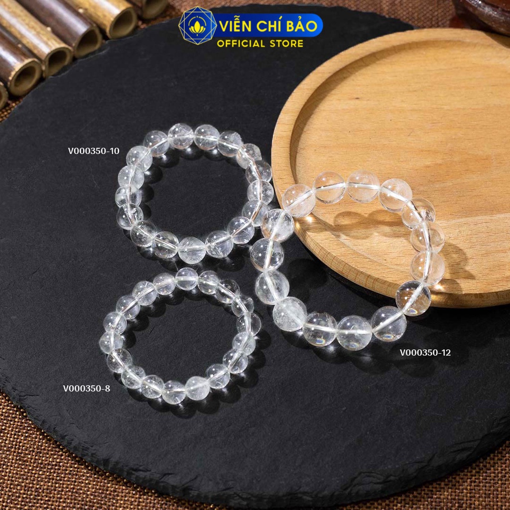 Vòng tay phong thủy đá trắng trong thời trang phụ kiện trang sức Viễn Chí Bảo V000350