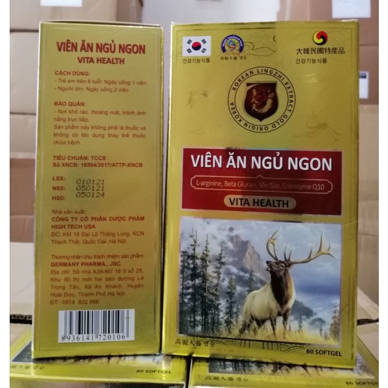 Viên uống - ăn ngủ ngon Vitahealth Bồi bổ sức khoẻ, dưỡng tâm an thần, giảm stress.