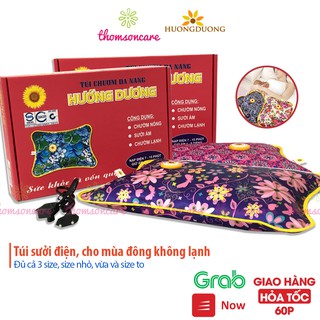 Túi chườm cắm điện Hướng Dương, sưởi ấm chân tay mùa đông, giảm đau bụng, lưng, giữ nhiệt
