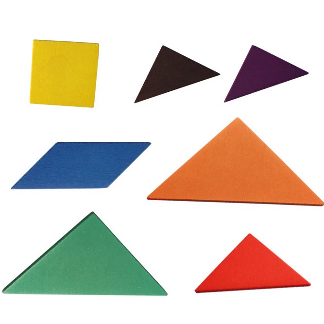 Bảng Gỗ Xếp Hình Trí Uẩn Tangram - Đồ chơi xếp hình phát triển tư duy cho bé NATO TRI01