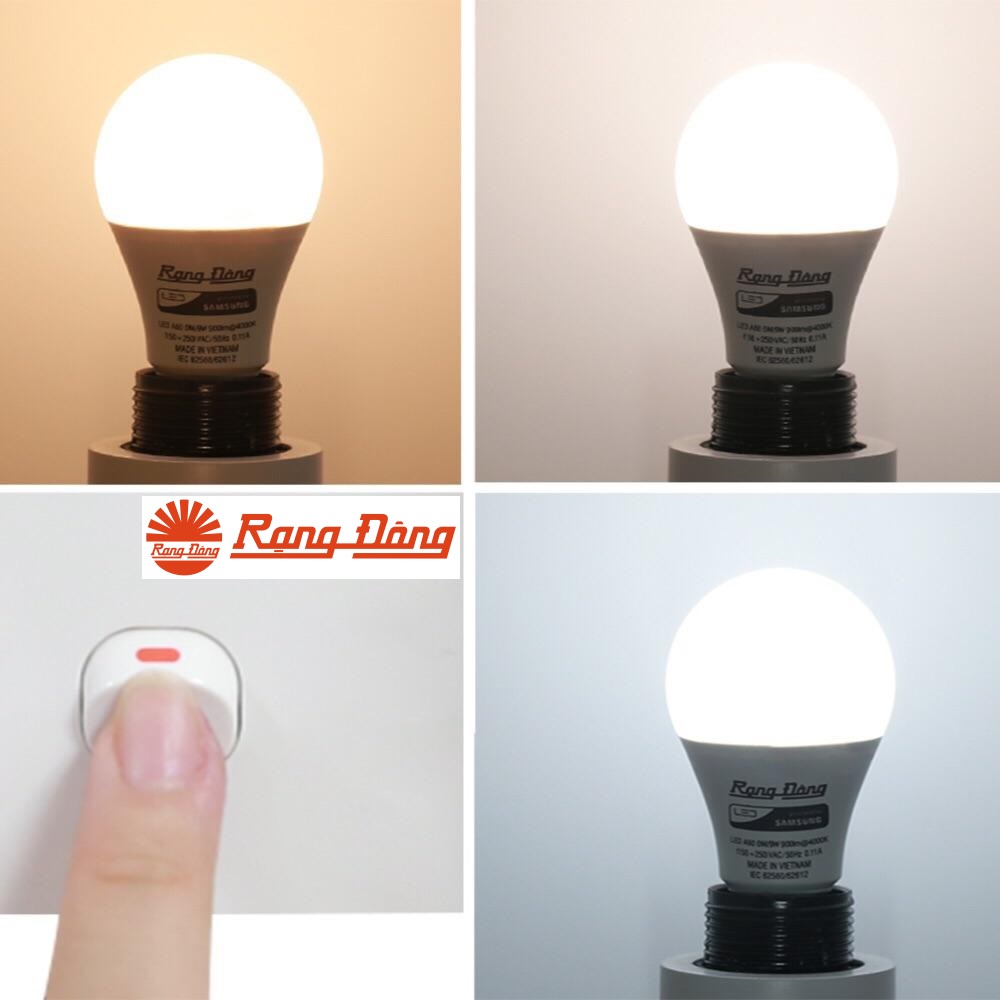 Bóng đèn led tròn đổi màu 7W / 9W Rạng Đông