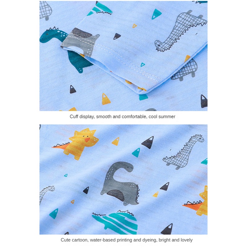 Set đồ ngủ SANITKUN 100% cotton thoáng khí phong cách Hàn Quốc xinh xắn đáng yêu dành cho trẻ em
