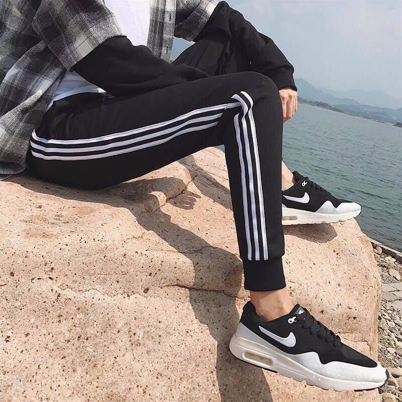 [Mã SKAMAP6 giảm 8% TỐI ĐA 50K đơn250K] Quần đen 3 sọc bo -UNISEX cao cấp | BigBuy360 - bigbuy360.vn