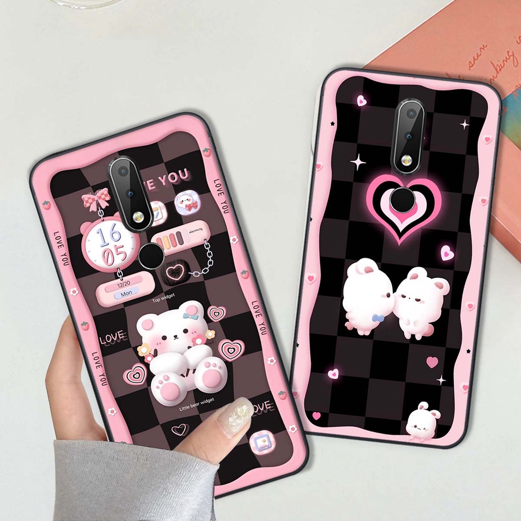 Ốp lưng Nokia 7.1 / 7.1 Plus / X5 / X6 in hình gấu cute,bò sữa 3D cute dễ thương bảo vệ điện thoại.