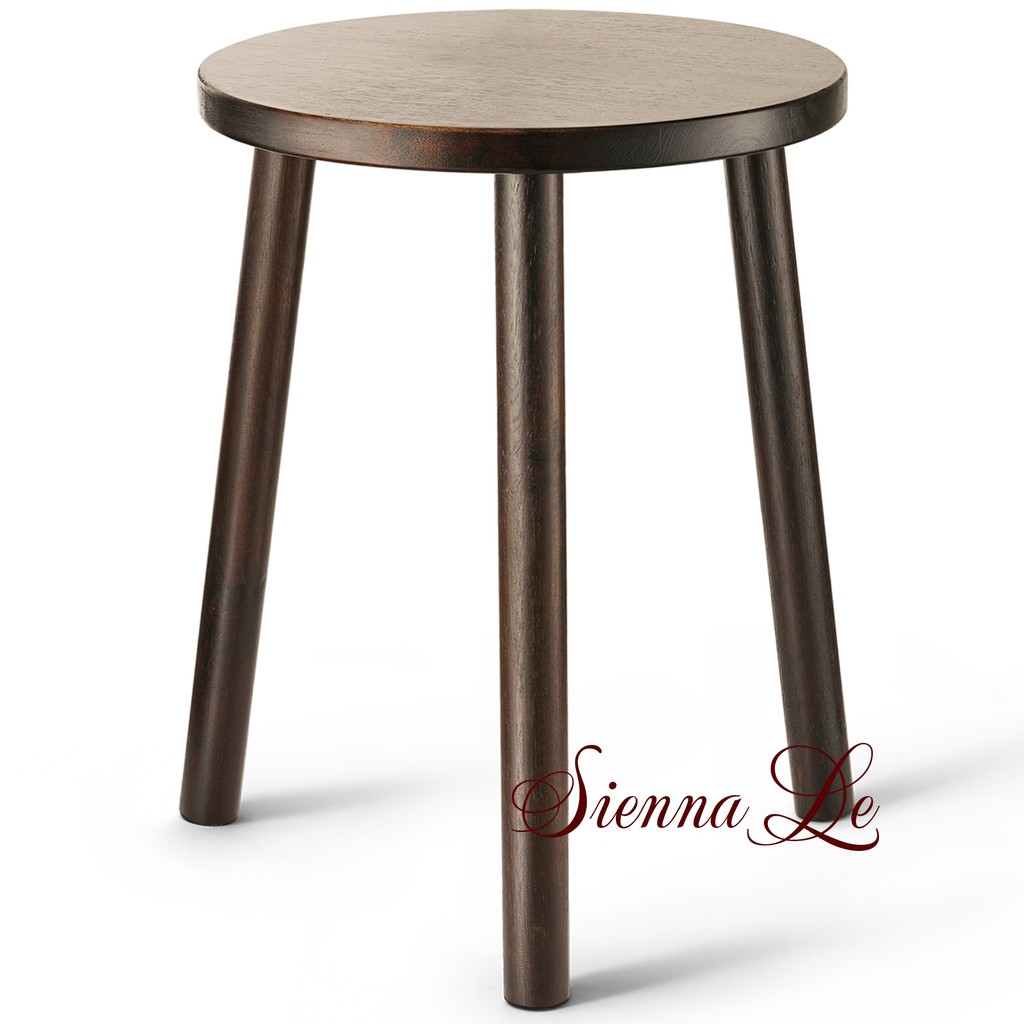 Sienna Le Kệ Giá Tròn Nhỏ Đỡ Chậu Hoa Đôn Gỗ Bàn Trà 3 Chân  40x30cm