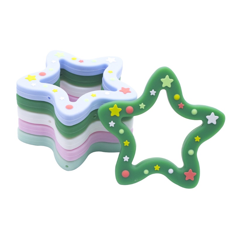 Đồ Chơi Gặm Nướu Hình Ngôi Sao Bằng Silicone Cấp Thực Phẩm Dành Cho Em Bé