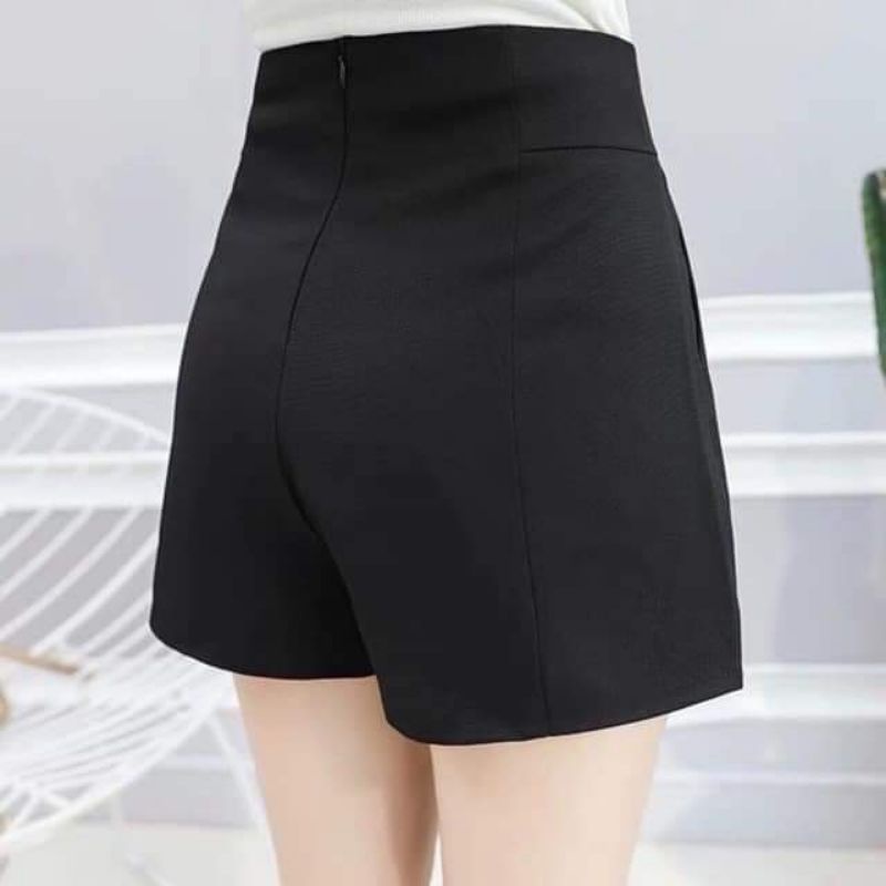 Quần Short Nữ Lưng Cao,Cạp Cao Thiết Kế Tôn Dáng Chất Vải Tuyết Mưa Cao Cấp